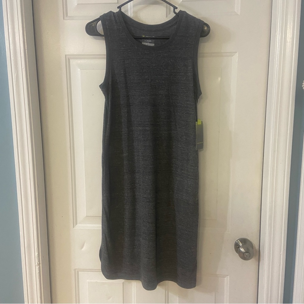 NWT TEK GEAR DRY TEK Mineral Black T-shirt Tank Dress with 2 Pockets